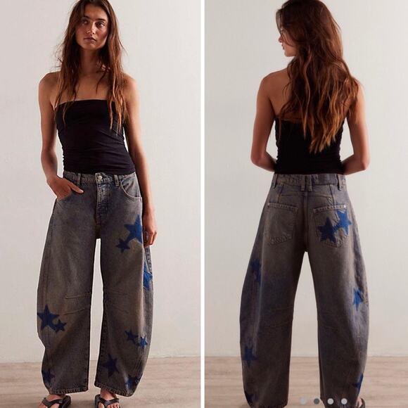 We The Free Good Luck Shadow Patch Jeans In Stargazing
